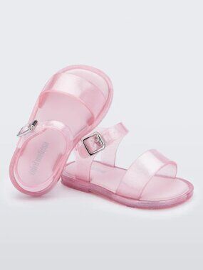 Mini Melissa Mar Sandal in Pink Glitter